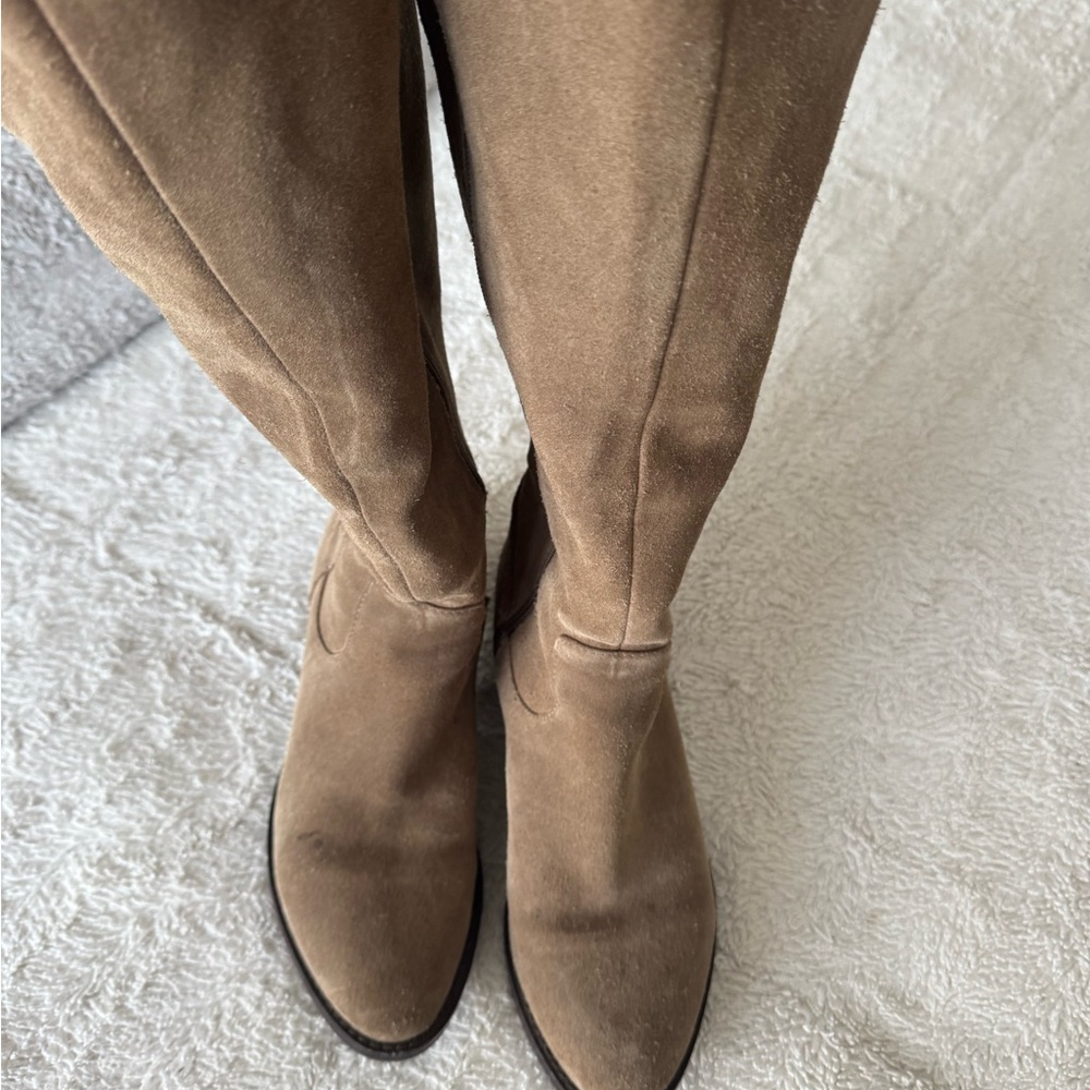 Marc Fisher to-the-Knee Tan Boots
